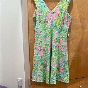Lilly Pulitzer Floral Dress in Pink and Green